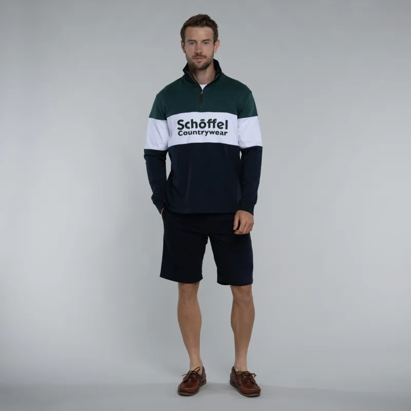 Schoffel Exeter Heritage 1/4 Zip Navy -3